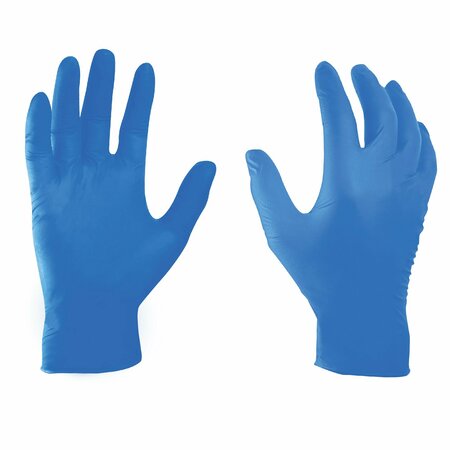 GENERAL ELECTRIC Nitrile Disposable Gloves, 4 mil Palm Thickness, Nitrile, Powder-Free, S GG600S